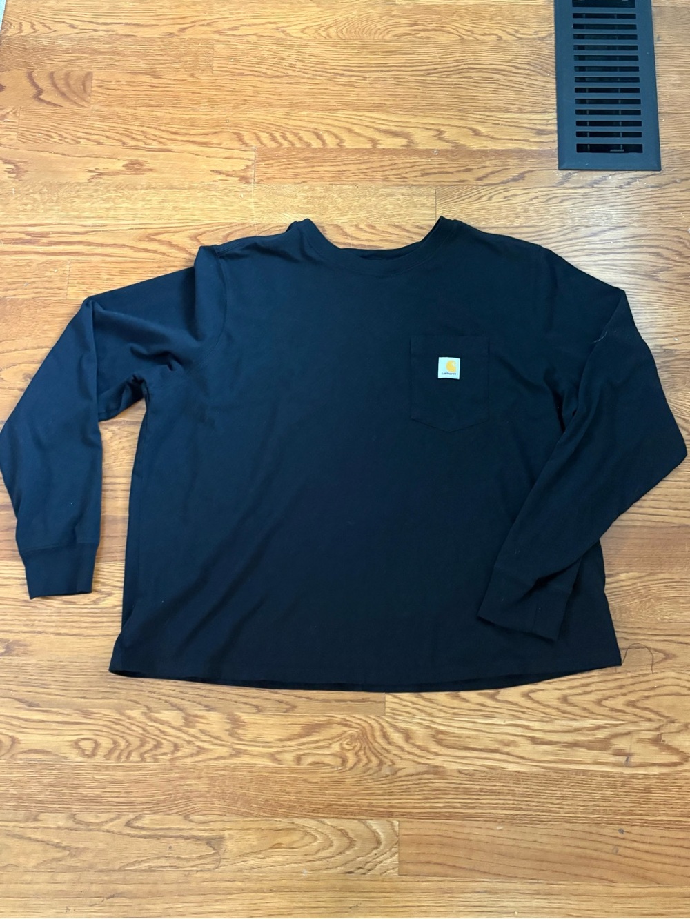 Carhartt Youth XL (16–18) Loose Fit Black Long Sleeve Pocket T-Shirt